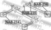 FEBEST NAB-234 Mounting, axle beam